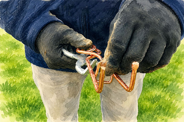 use copper wire mole trap